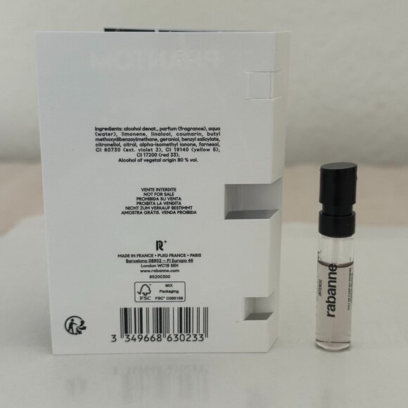 🎩New🎩 Rabanne Phantom Intense Eau de Parfum Natural Spray 0.05 FL OZ, 1.5 mL - Picture 5 of 6